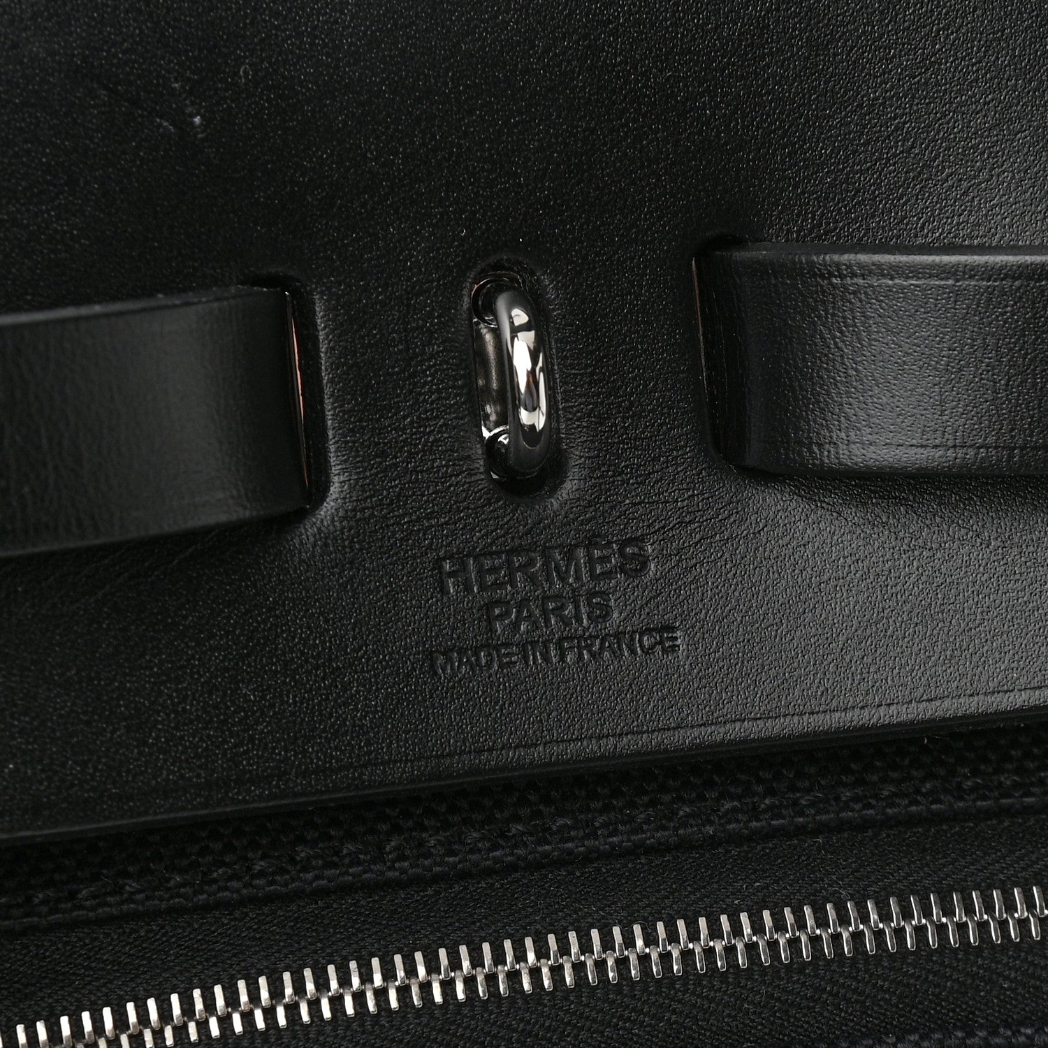 Hermes Military Toile Vache Hunter Herbag a Dos Zip Retourne Backpack Black 7 of 10