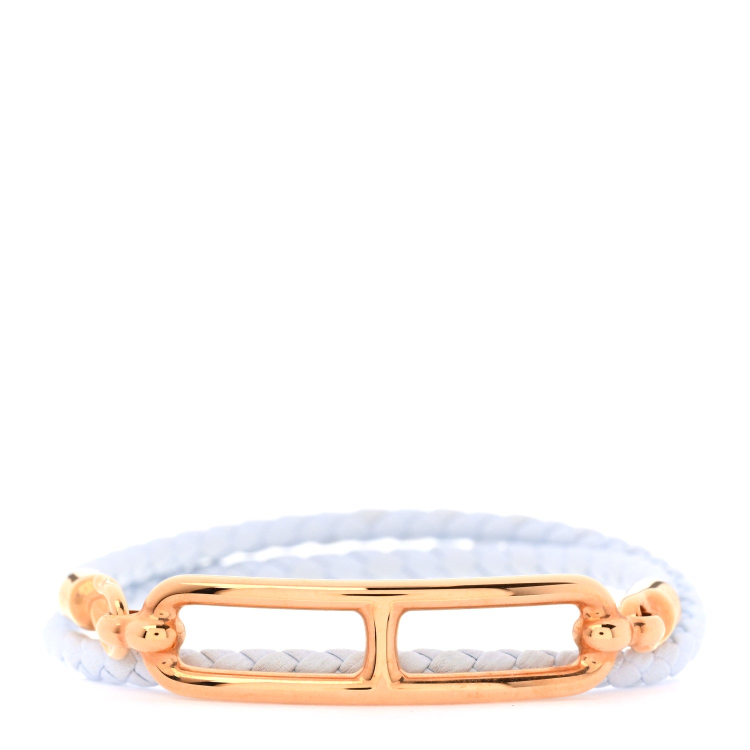 Hermes Swift Roulis Double Tour Bracelet T2 Bleu Brume 1 of 6