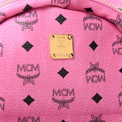 MCM Visetos Small Side Stud Stark Backpack Pink 6 of 9