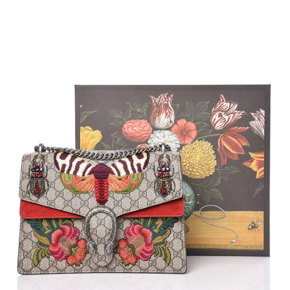 Gucci GG Supreme Monogram Embroidered Medium Dionysus Shoulder Bag Beige Hibiscus 16 of 16