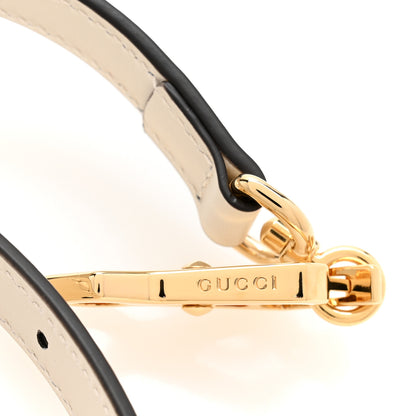 Gucci Calfskin 25mm Adjustable Shoulder Strap White 4 of 5
