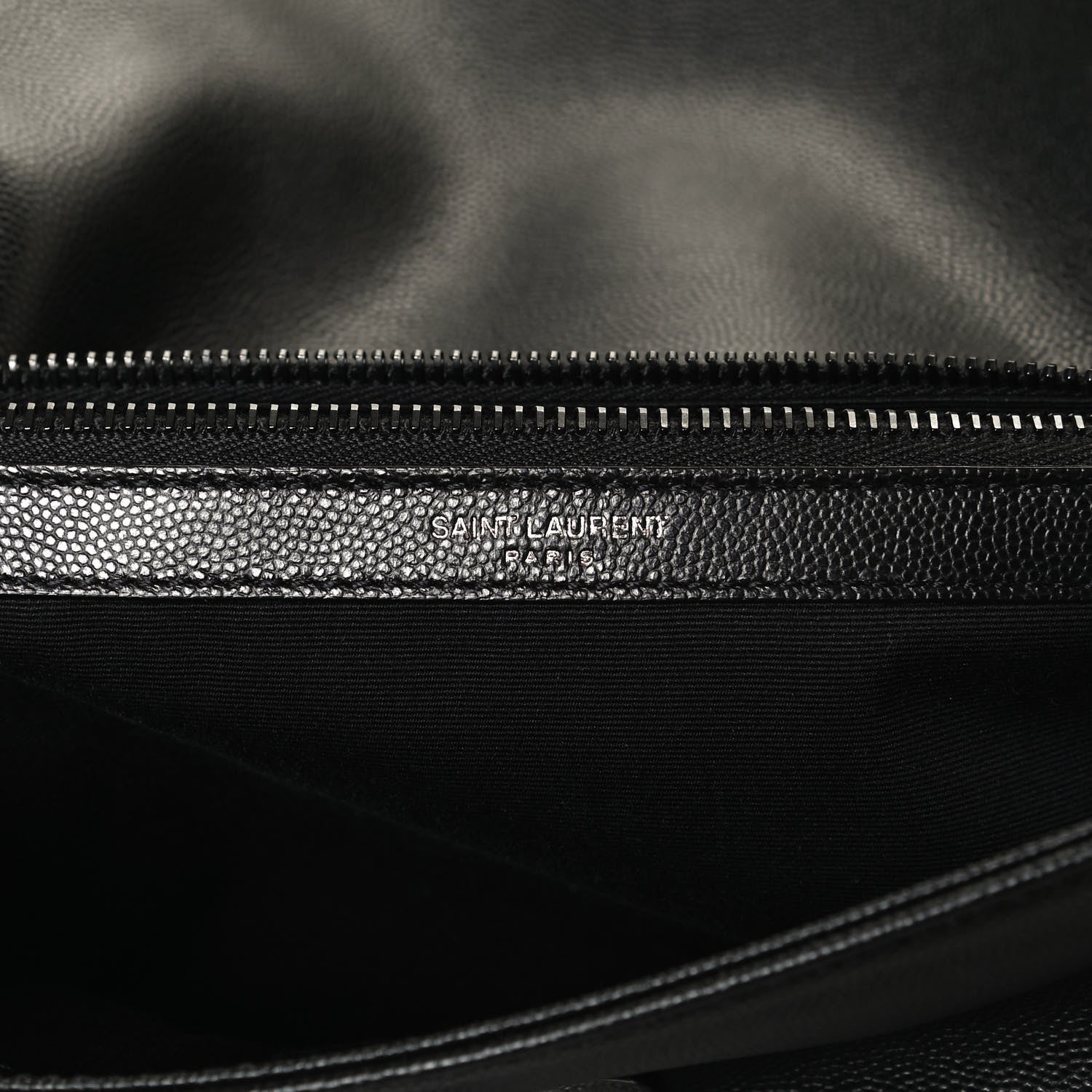 Saint Laurent Grain De Poudre Medium West Hollywood Monogram Fold-Over Black 6 of 10