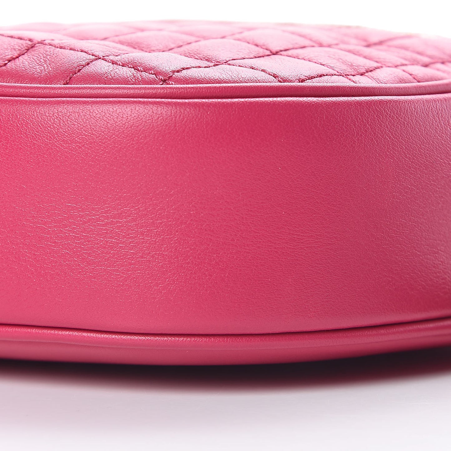Calfskin Quilted Small C Charm Bag Pink