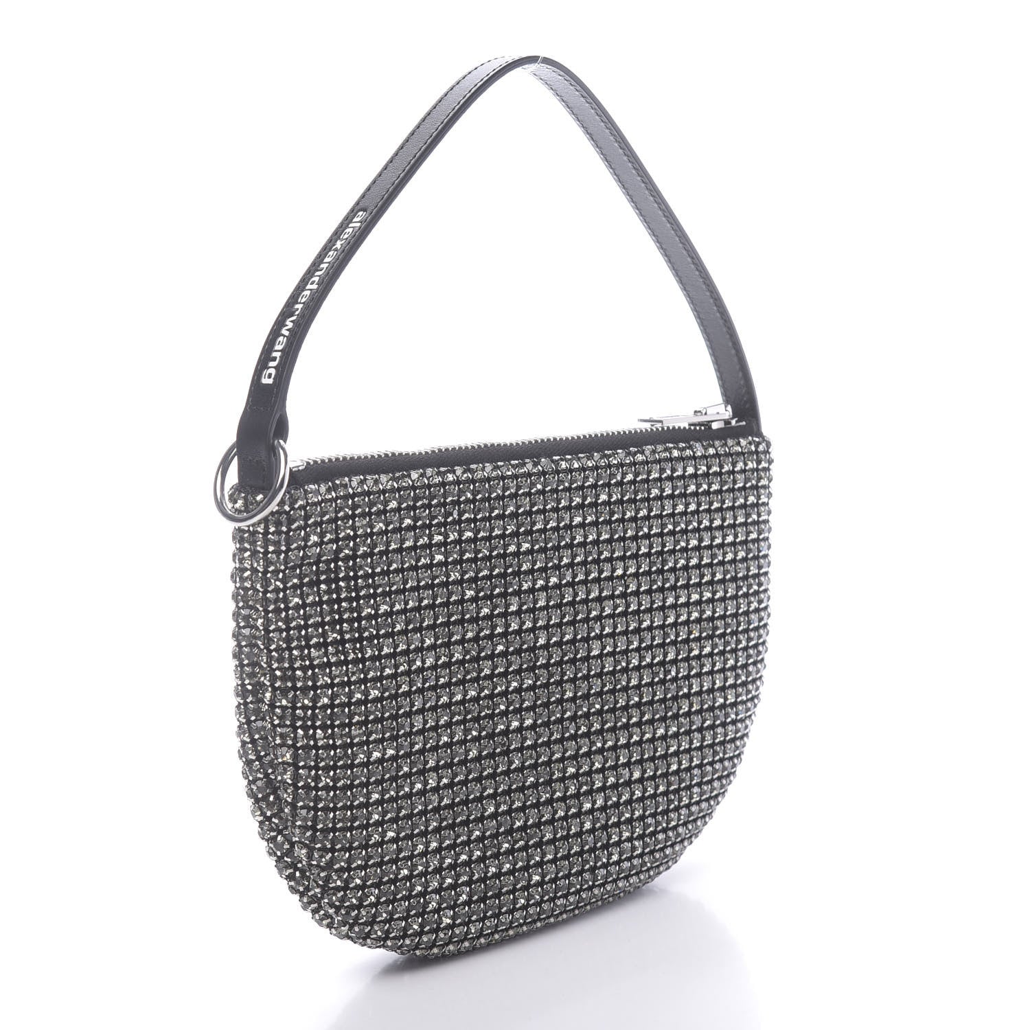 Alexander Wang Mesh Crystal Wanglock Fortune Cookie Bag Black 3 of 10