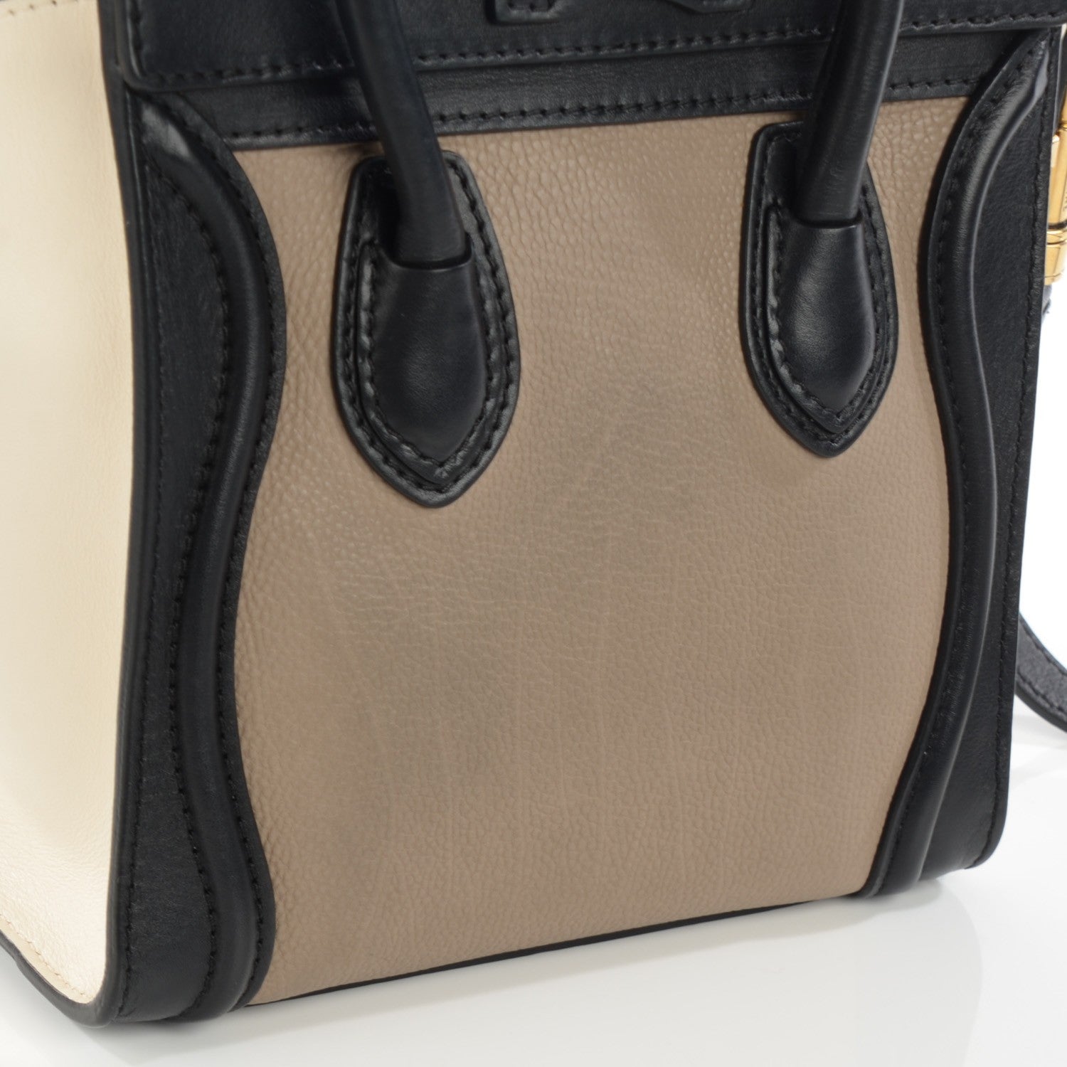 Celine Smooth Velluto Calfskin Nano Tri-Color Luggage Black 3 of 11