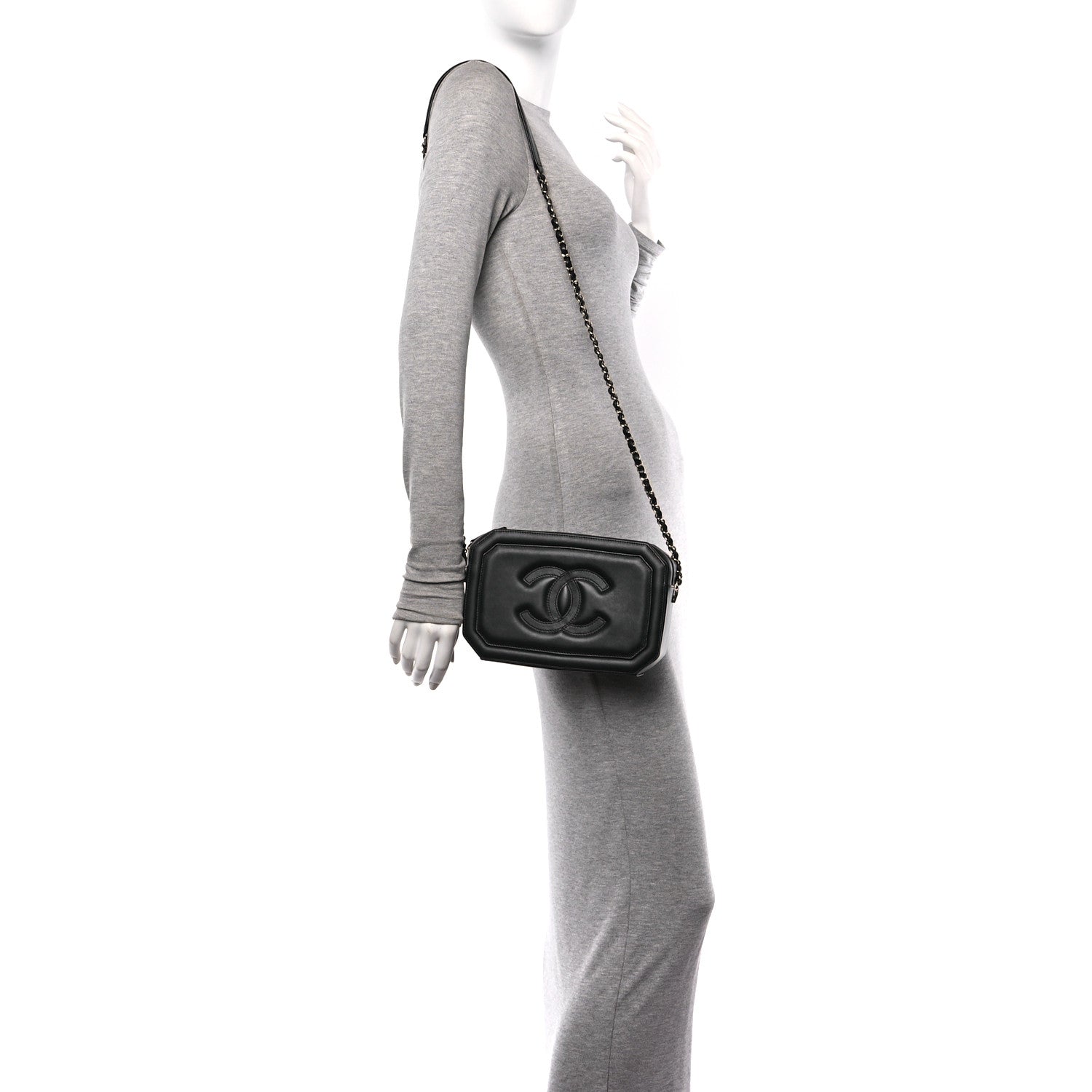 Chanel Lambskin CC Small Octagon Camera Case Black 2 of 10