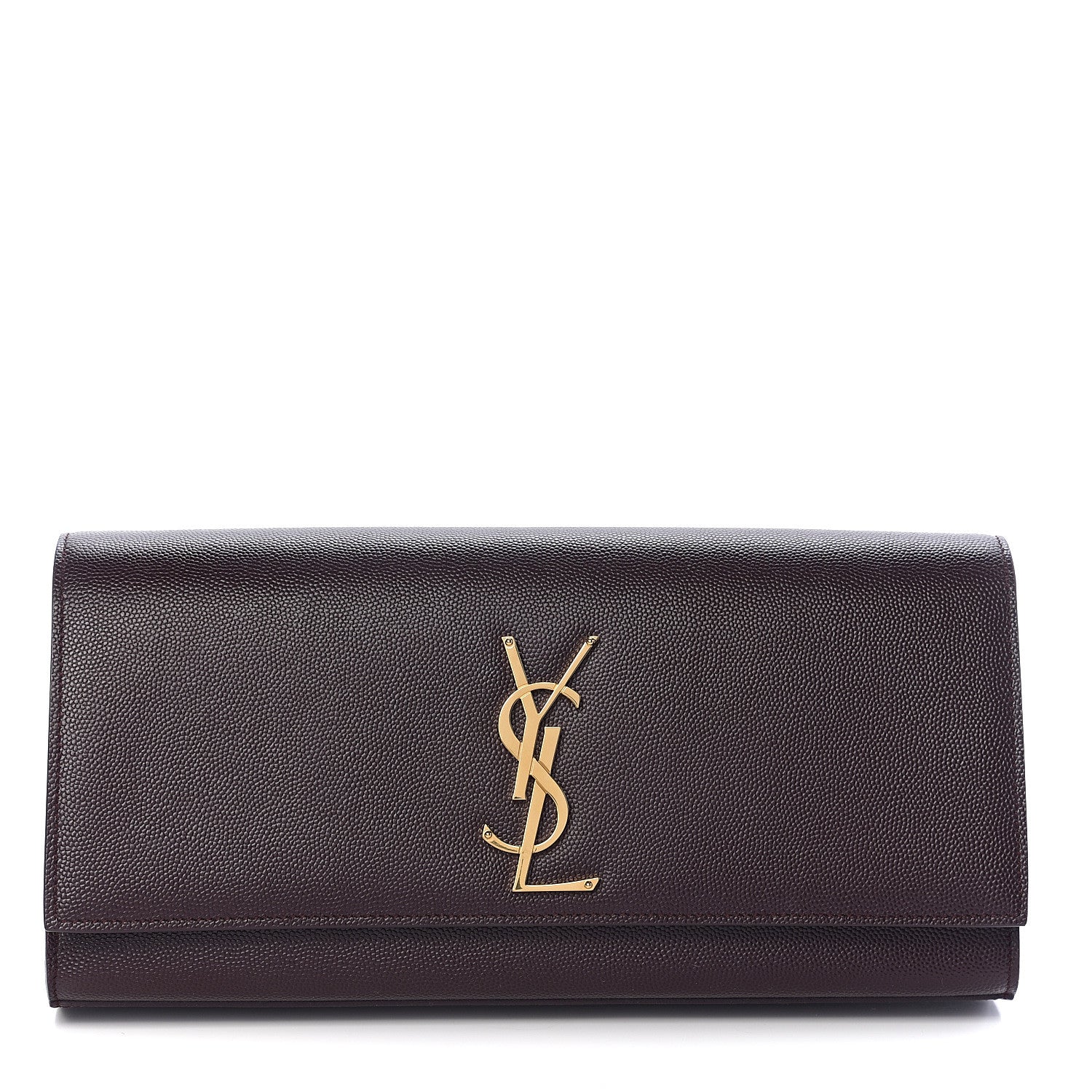 Saint Laurent Grain De Poudre Classic Monogram Cassandre Clutch Amaranto 1 of 7