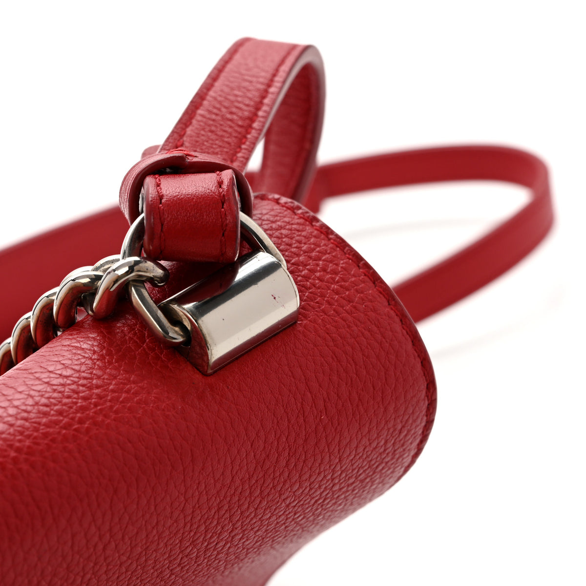Louis Vuitton Calfskin Lockme II Chain Bag BB Rubis 11 of 16