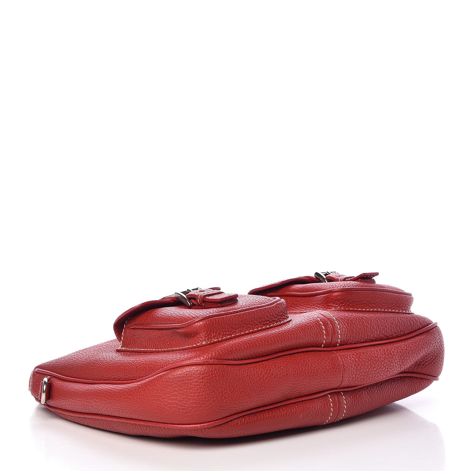 Prada Vitello Daino Hobo Rosso 4 of 14