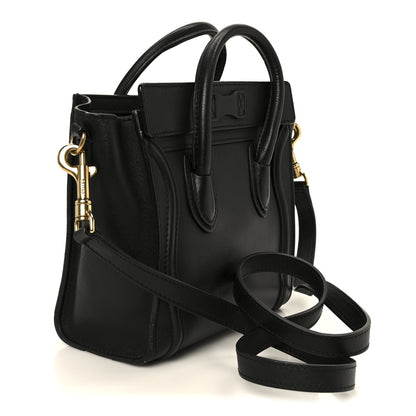 Celine Smooth Calfskin Nano Luggage Black 3 of 9