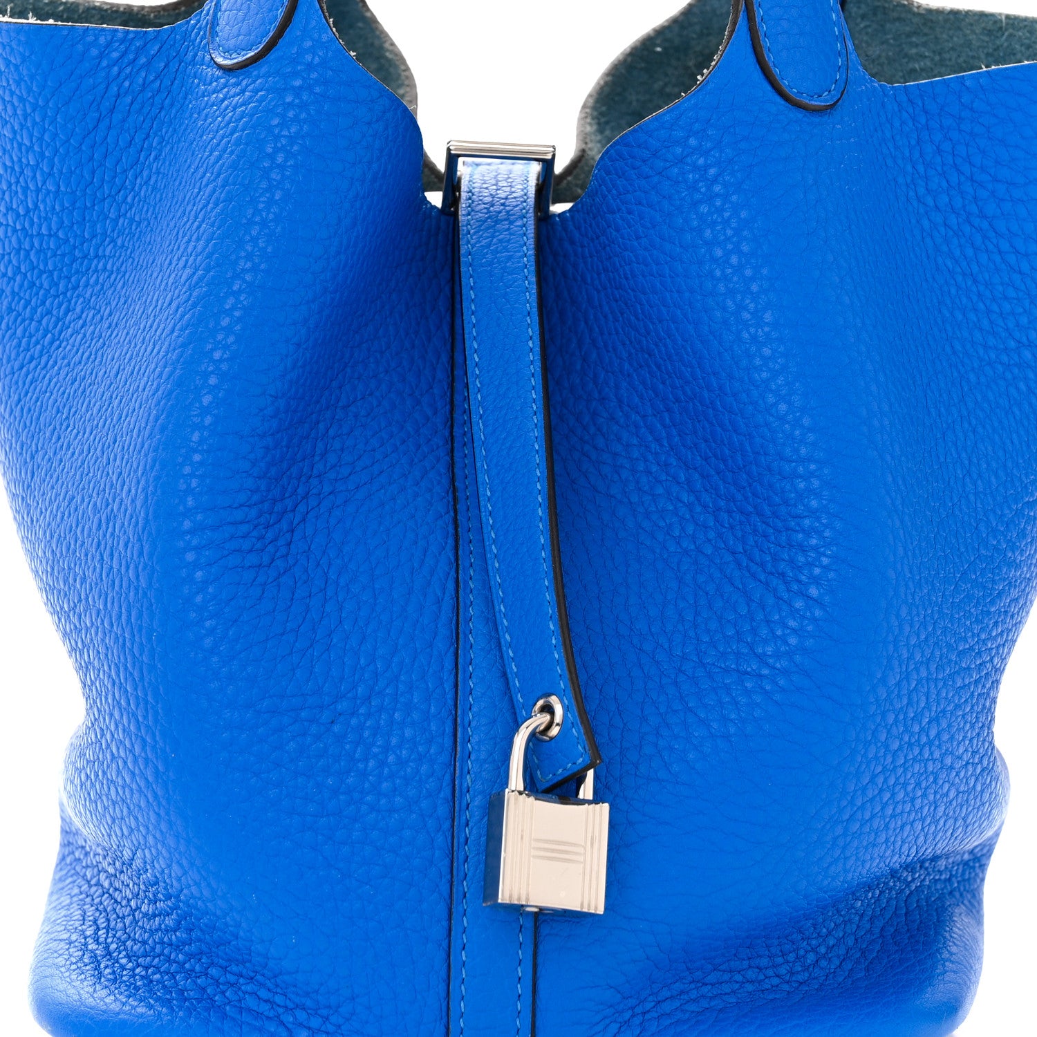 Hermes Taurillon Clemence Picotin Lock 22 MM Bleu Hydra 8 of 13