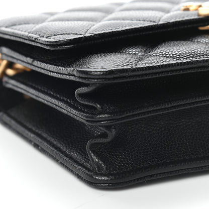 Chanel Caviar Quilted Mini Bracelet On Chain Wallet On Chain WOC Black 7 of 8