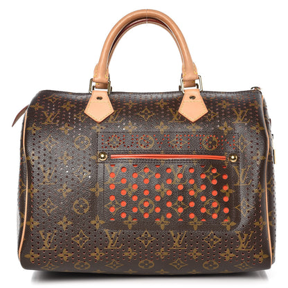 Louis Vuitton Monogram Perforated Speedy 30 Orange 1 of 7