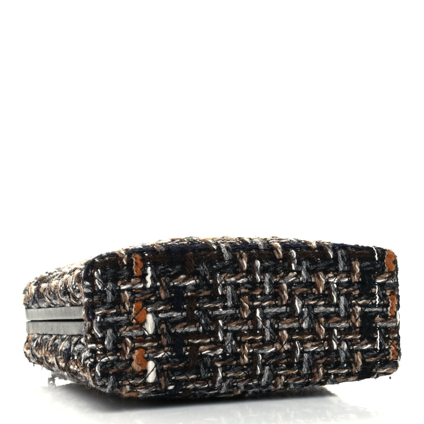 Tweed Kisslock Minaudiere Black Multicolor