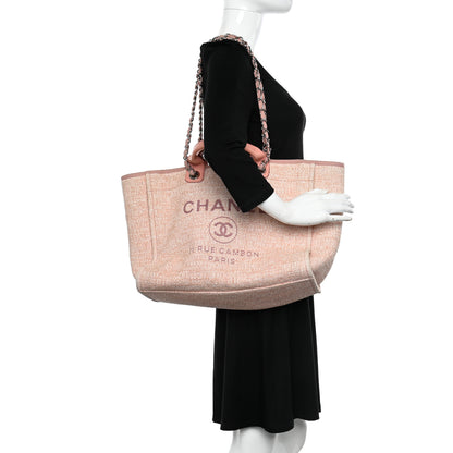 Chanel Straw Lurex Large Deauville Tote Pink 2 of 11
