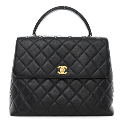 Chanel Caviar Quilted Jumbo Kelly Flap Black 1 of 11