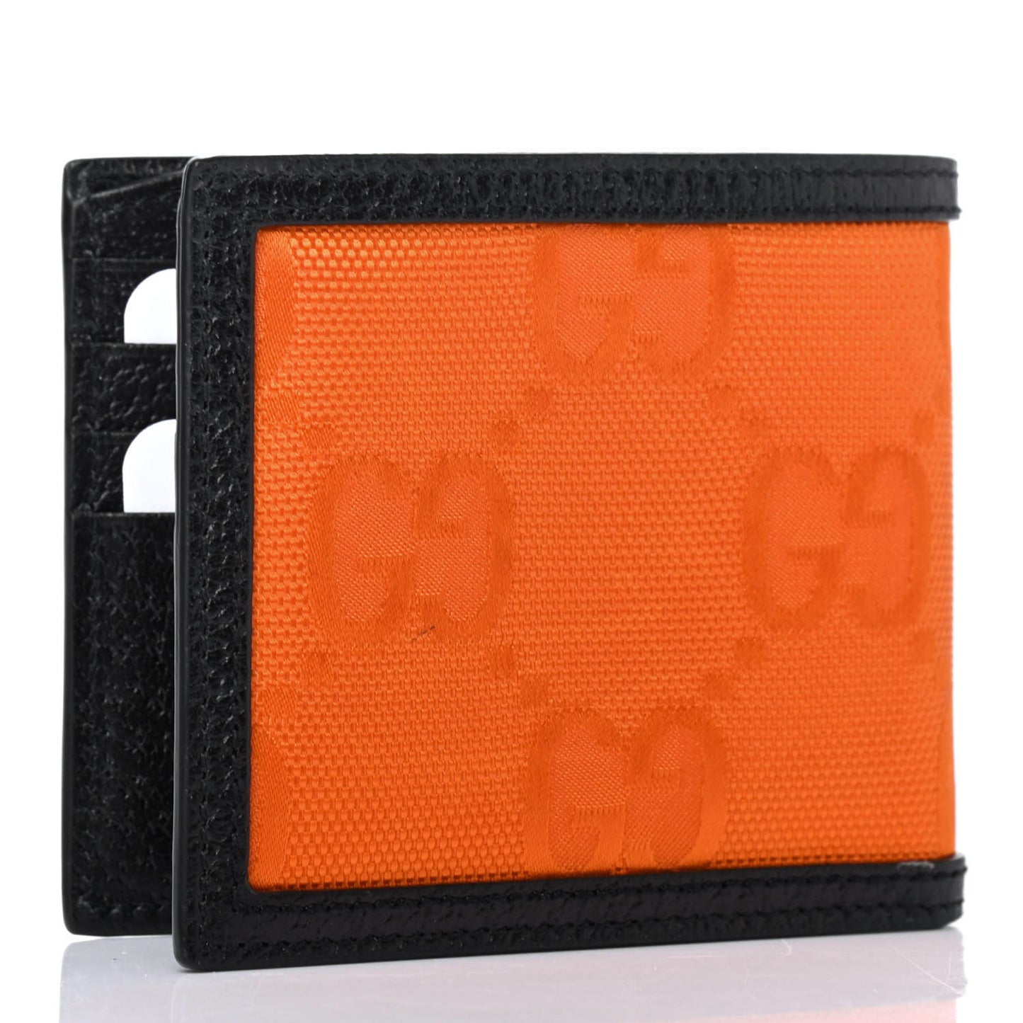 Econyl Nylon Monogram Off The Grid Billfold Wallet Carrot Orange Black