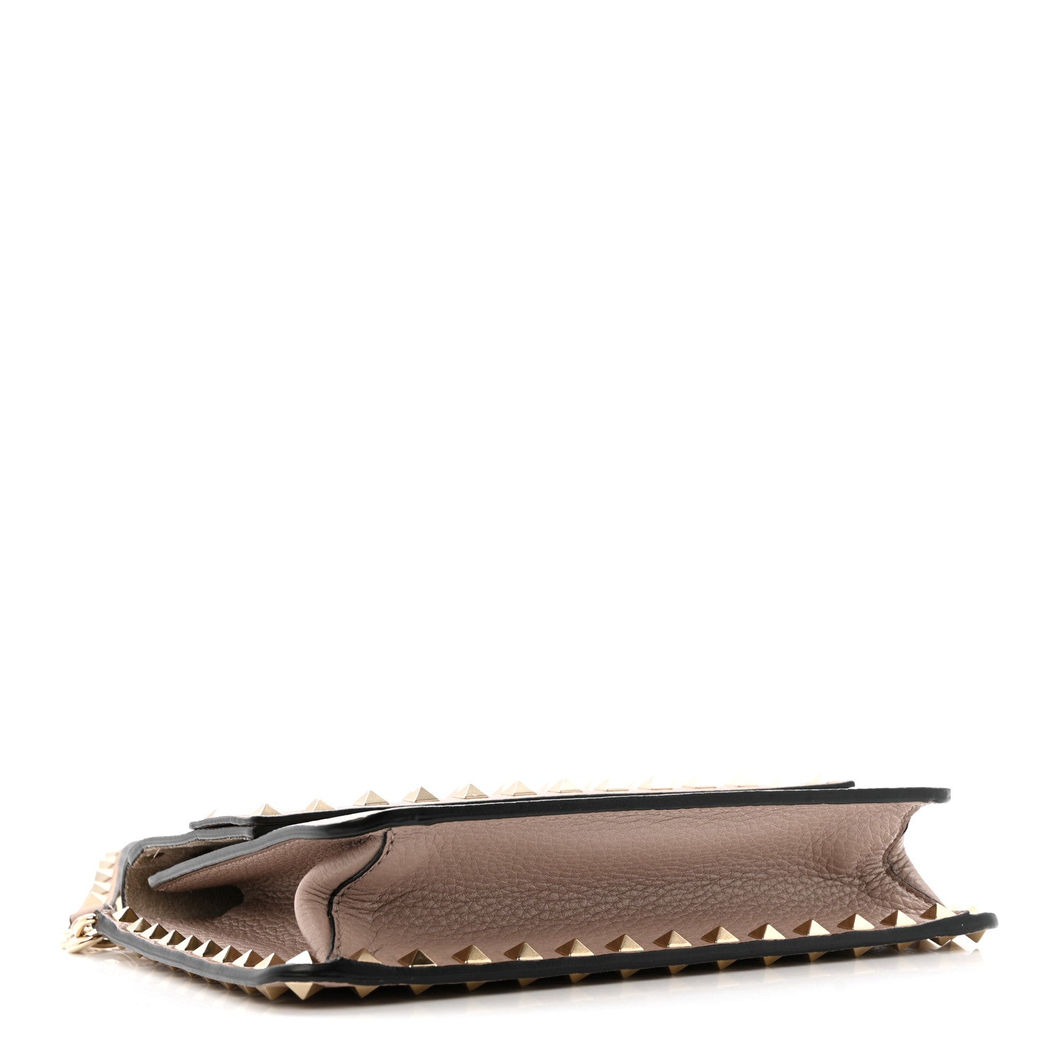 Valentino Garavani Grained Calfskin Small Rockstud Flap Crossbody Bag Poudre 4 of 12