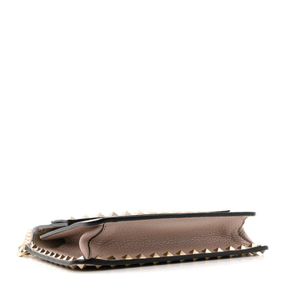 Valentino Garavani Grained Calfskin Small Rockstud Flap Crossbody Bag Poudre 4 of 12