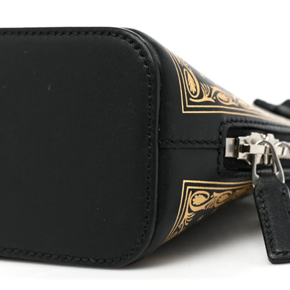Gucci X SEGA Calfskin GUCCY Stars Mini Dome Shoulder Bag Black Gold 9 of 13