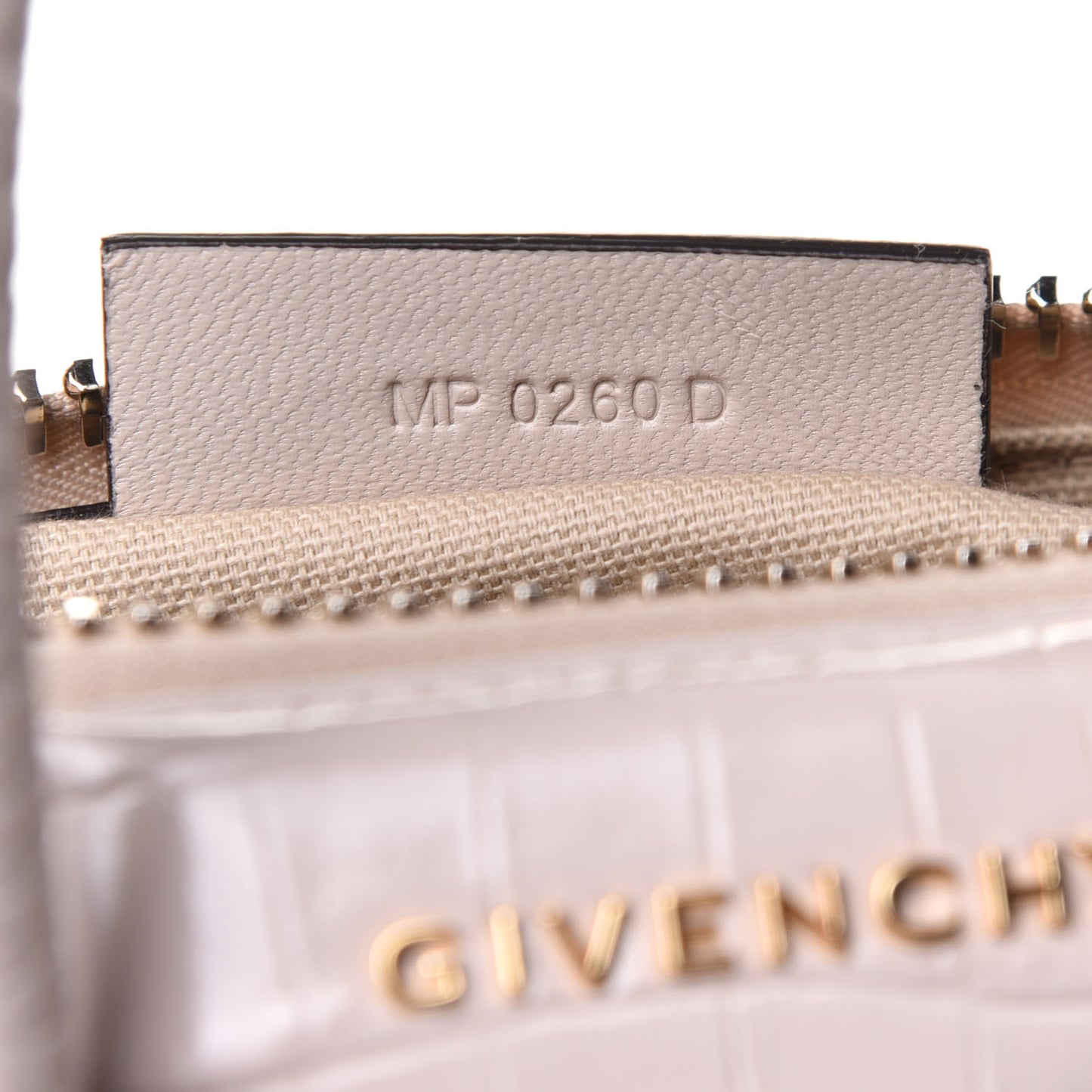 Calfskin Crocodile Embossed Mini Antigona Dune