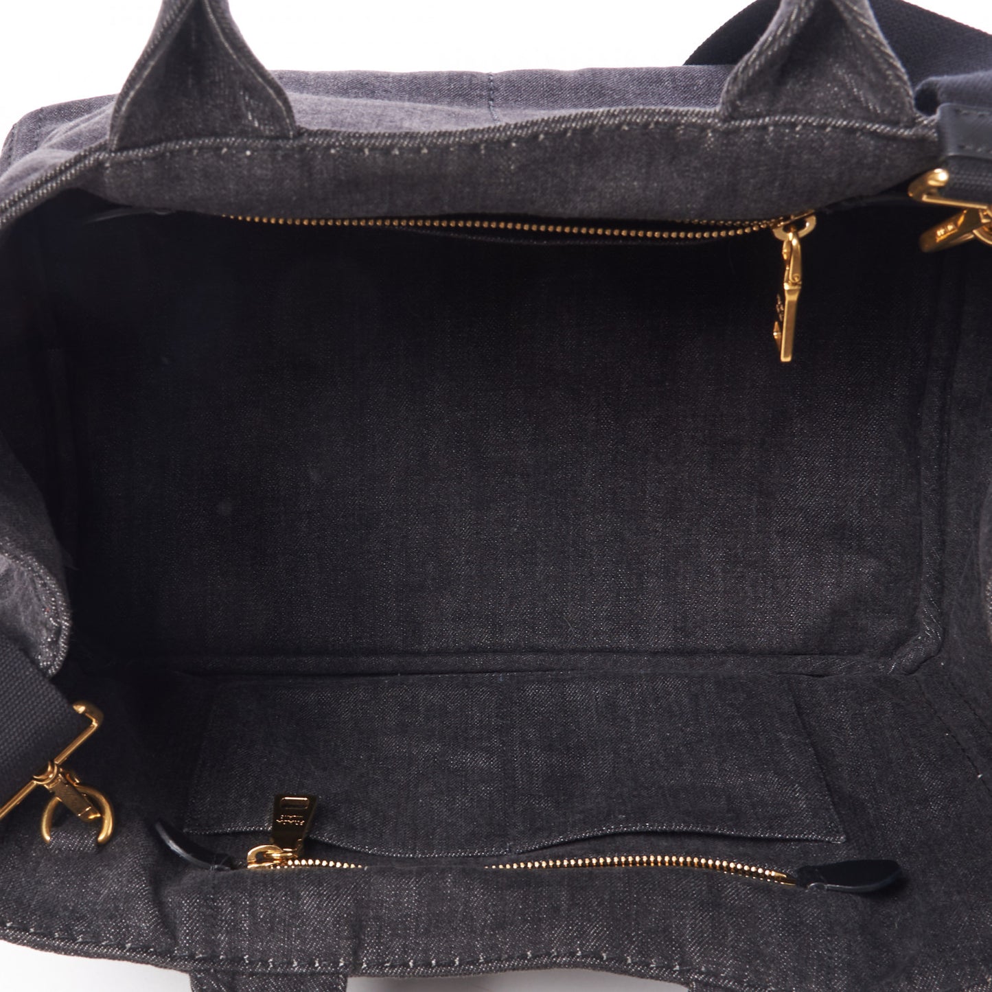 Denim Logo Tote Black
