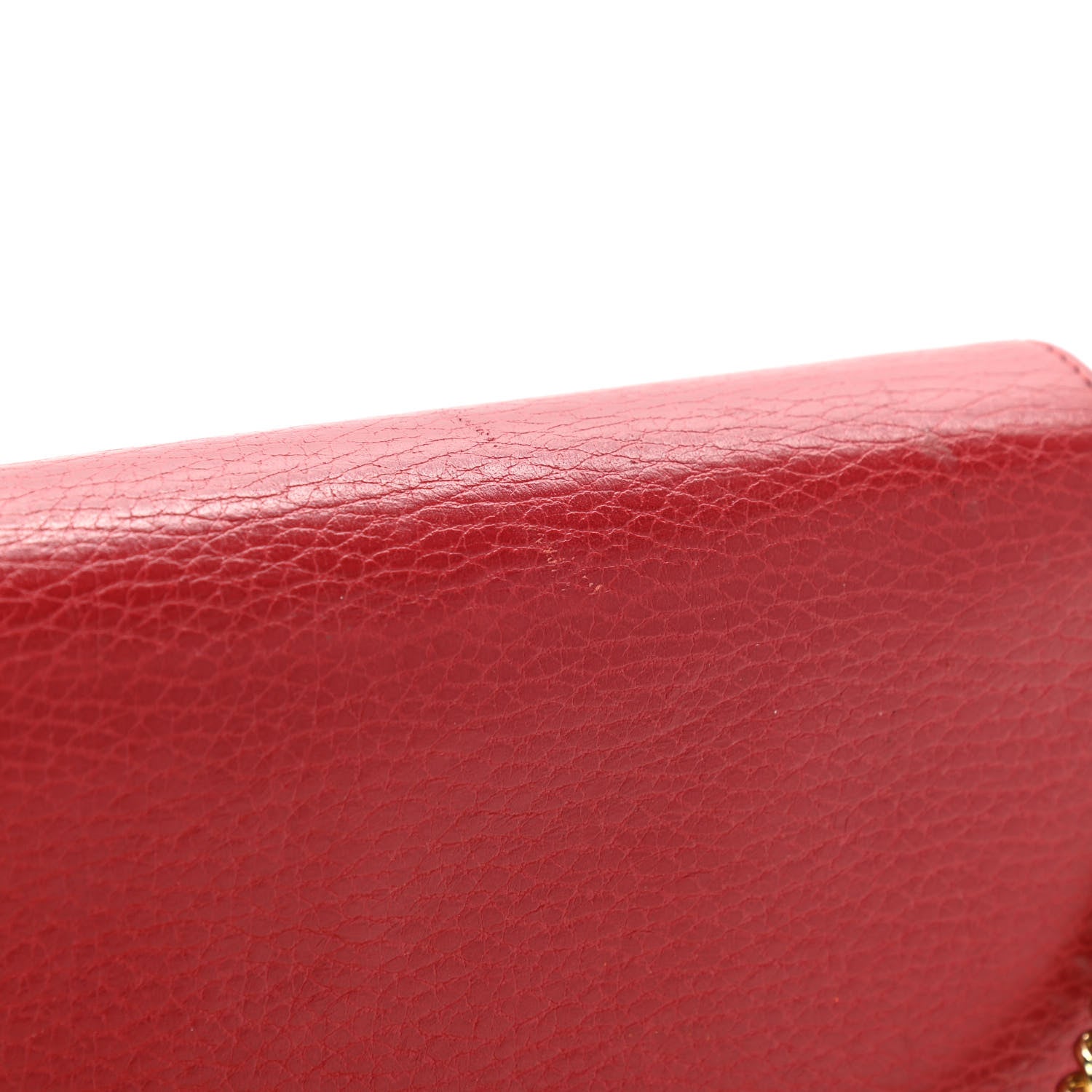 Gucci Dollar Calfskin Petite GG Marmont Wallet Chain Bag Hibiscus Red 14 of 14