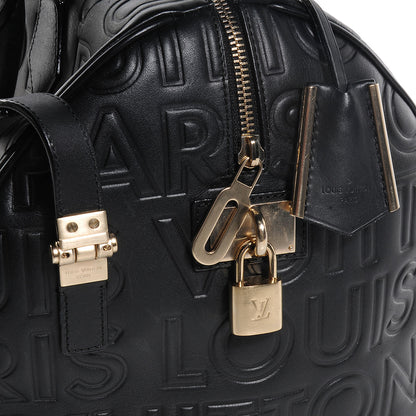 Louis Vuitton Calfskin Embossed Speedy Cube 30 Black 5 of 8