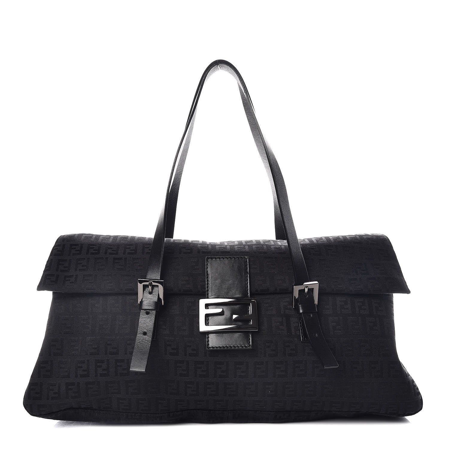 Fendi Zucchino Shoulder Bag Black 1 of 15