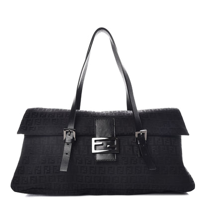 Fendi Zucchino Shoulder Bag Black 1 of 15