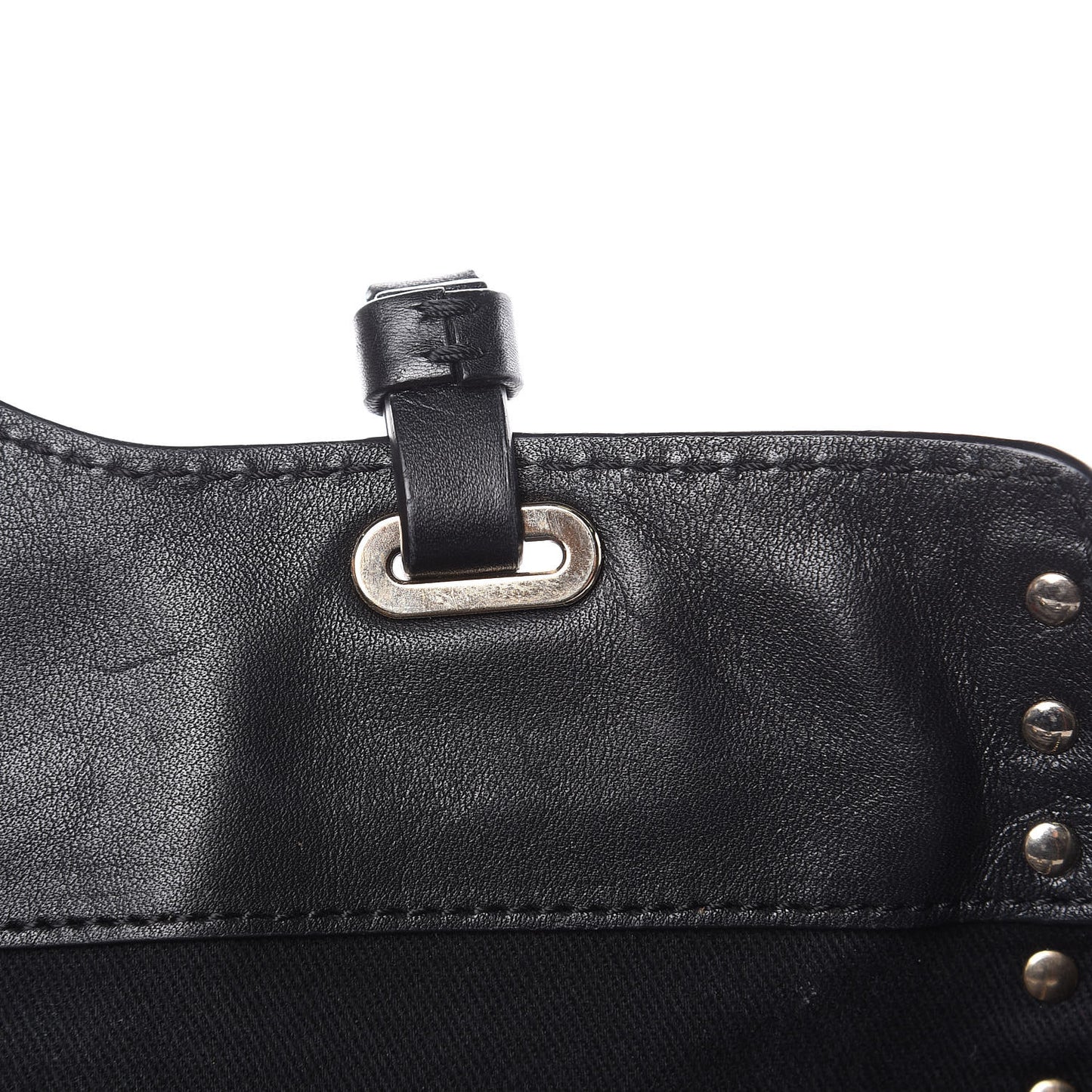 Vitello Medium Rockstud Tote Black