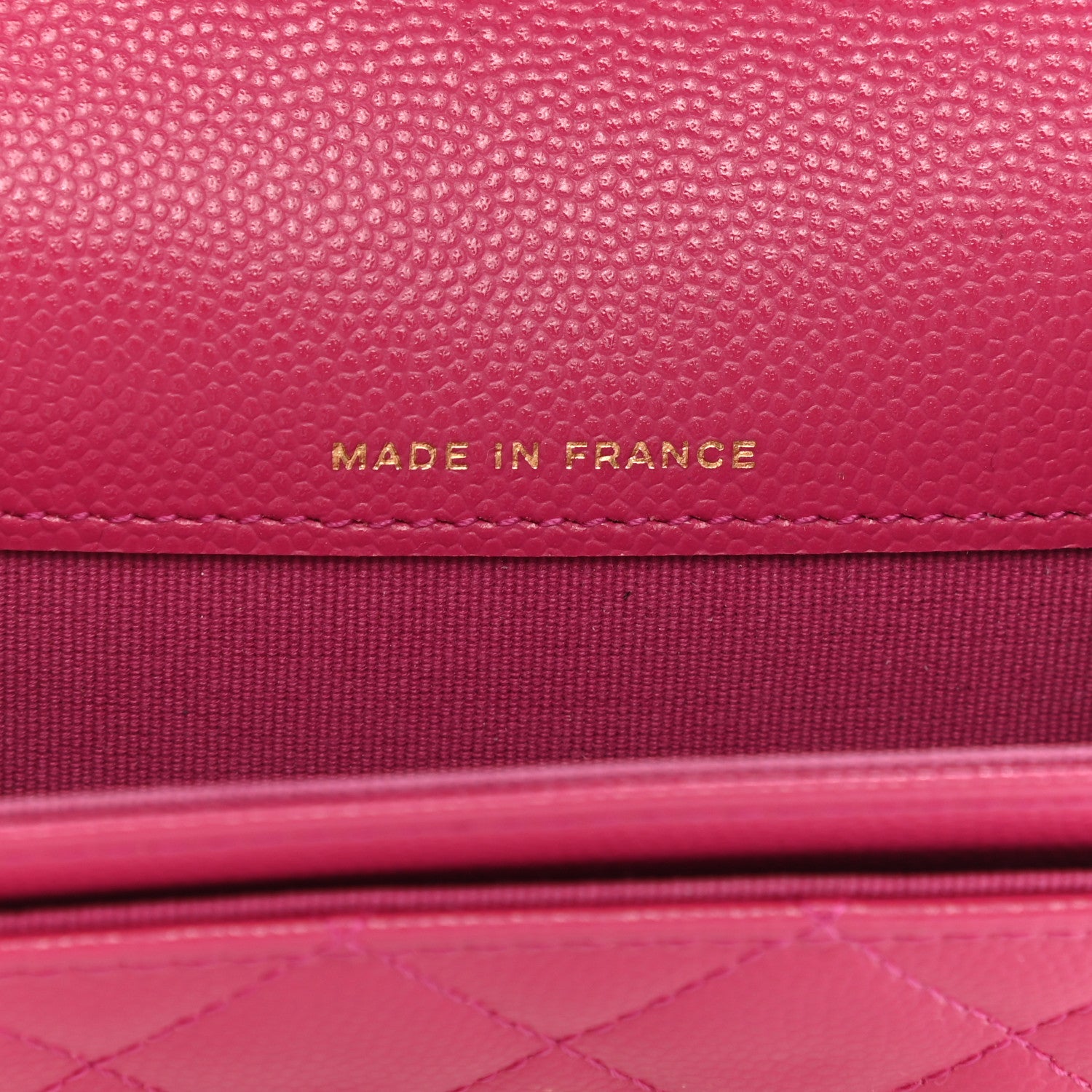 Chanel Caviar Quilted Flap Card Holder Wallet Fuchsia 7 of 9