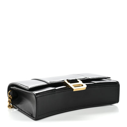 Balenciaga Shiny Box Calfskin Hourglass Chain Bag Black 4 of 13