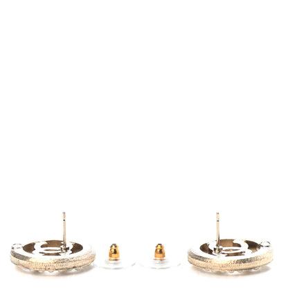 Chanel Pearl CC Round Earrings Gold 3 of 4