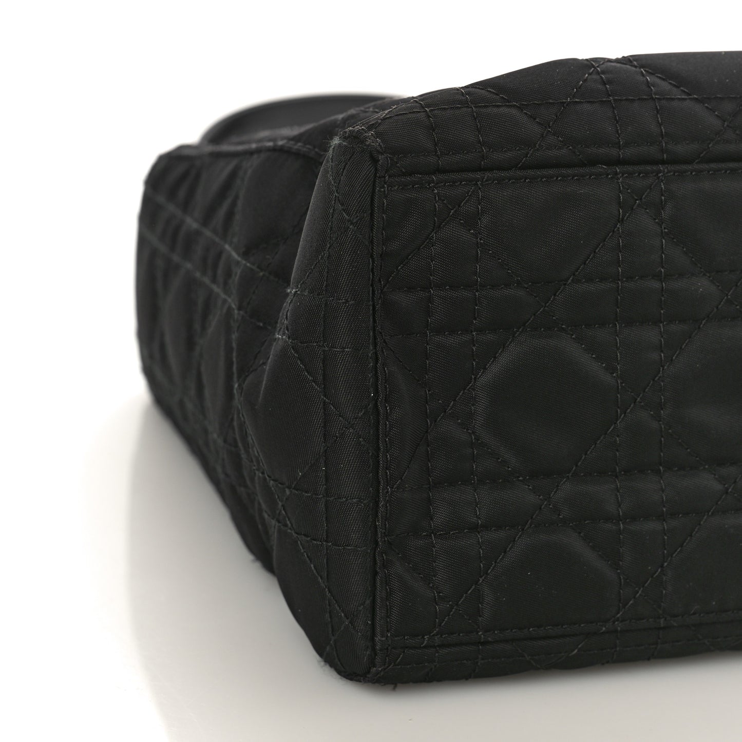 Nylon Cannage Medium Lady Dior Black