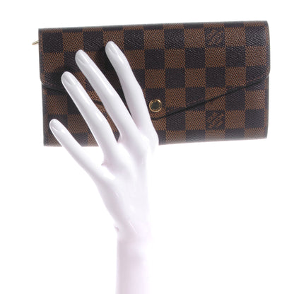 Louis Vuitton Damier Ebene Sarah Wallet NM 2 of 10