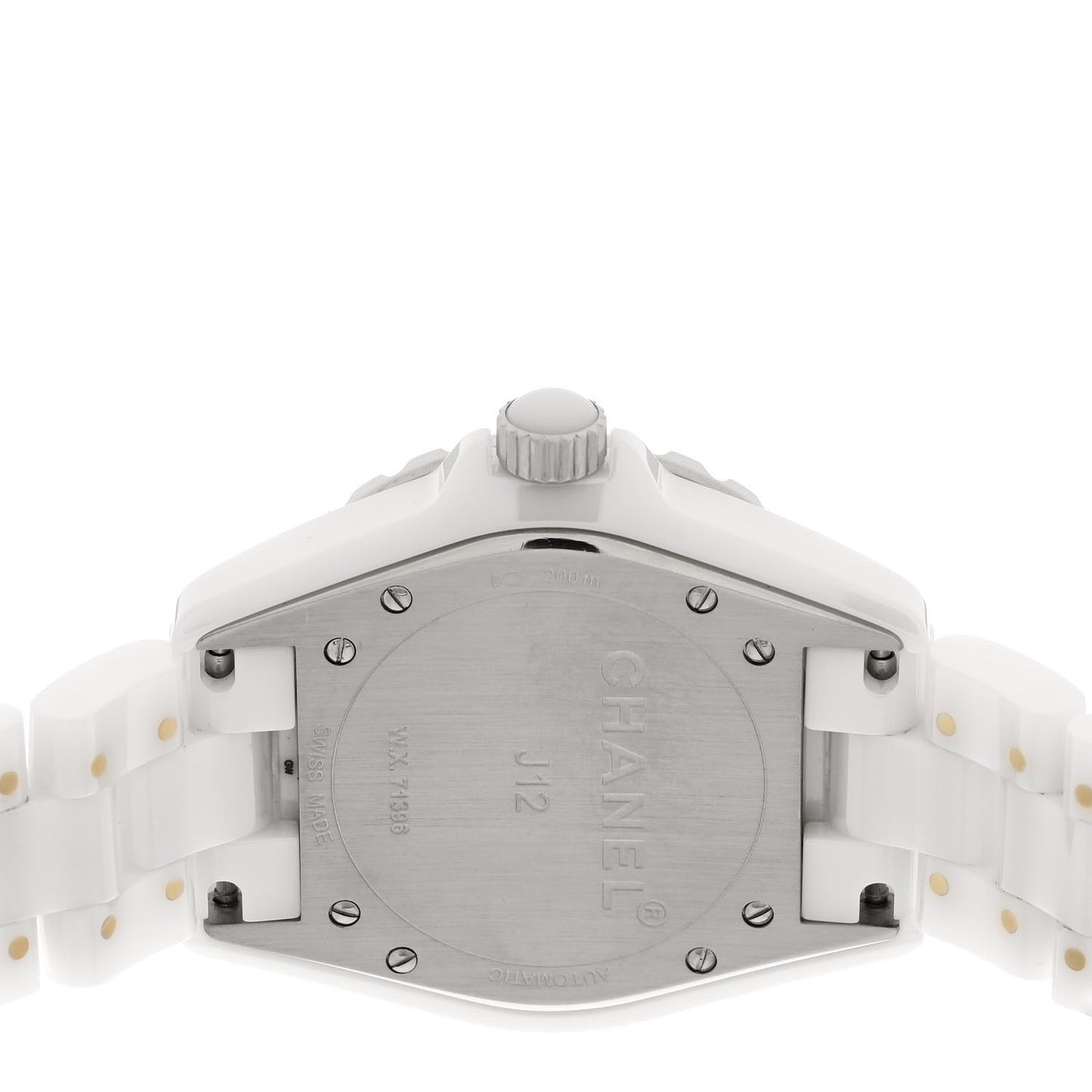 Stainless Steel Ceramic Diamond 38mm J12 Automatic Watch White