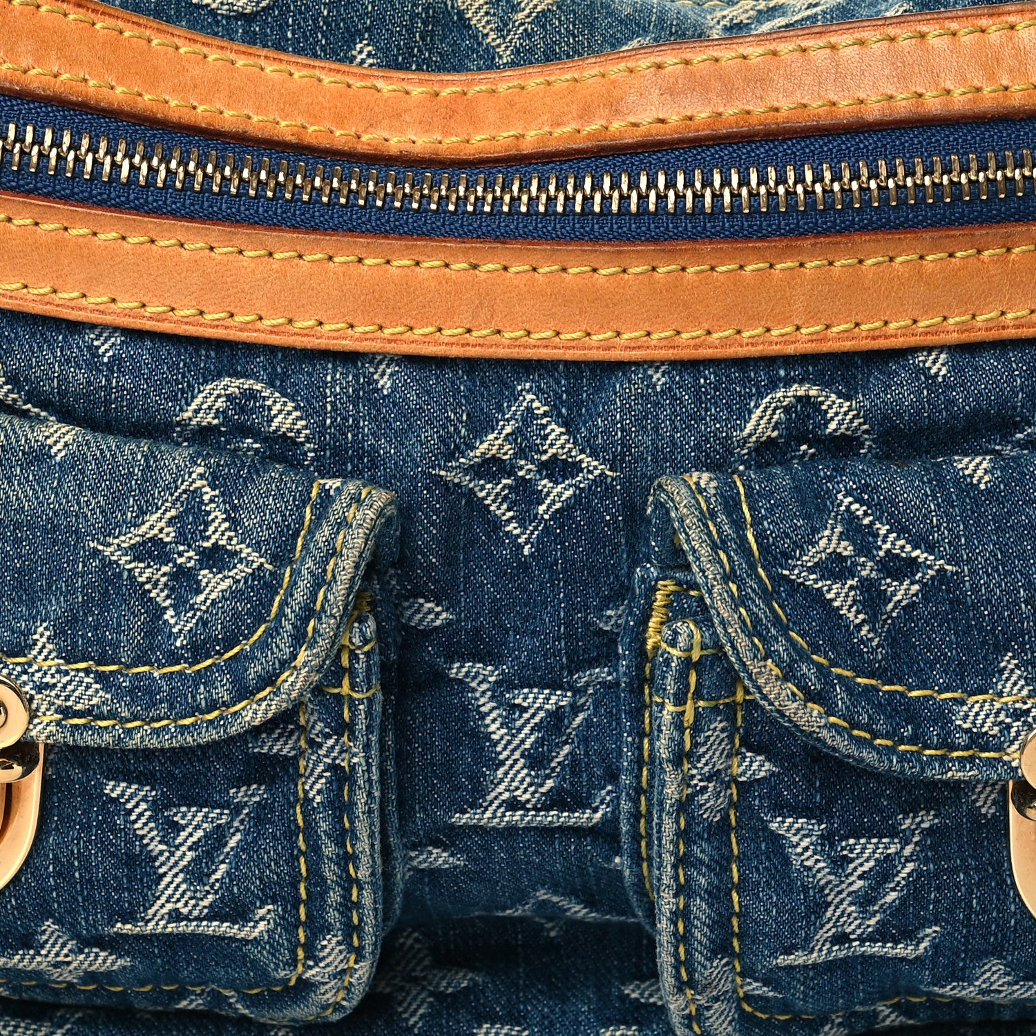 Louis Vuitton Monogram Denim Baggy PM Blue 7 of 10