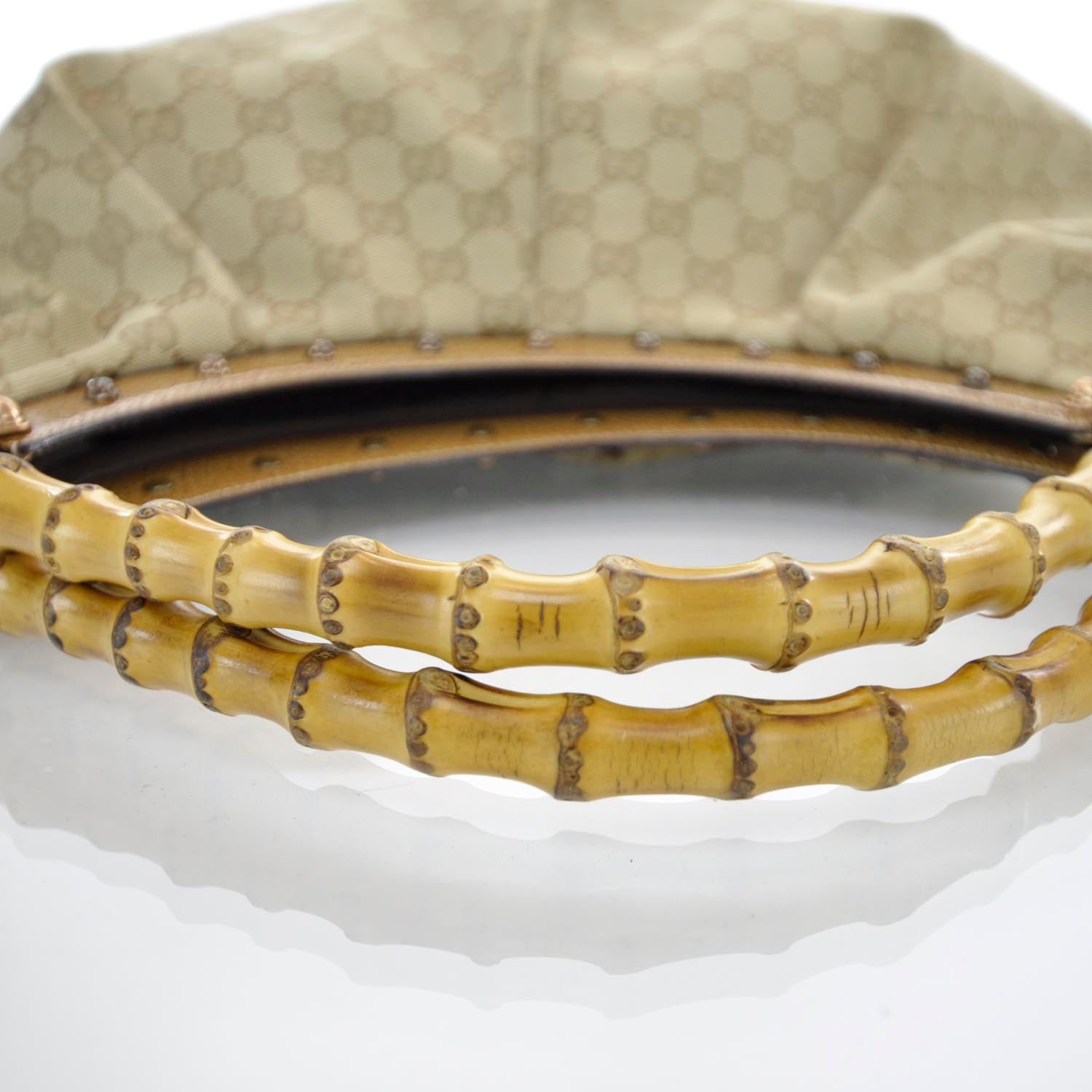 Gucci Monogram Bamboo Handle Bag 6 of 9