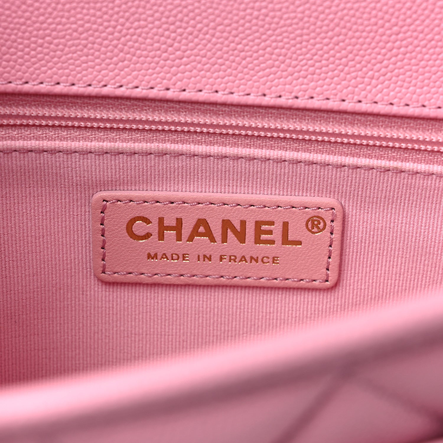 Chanel Caviar Quilted School Memory Small Top Handle Flap Pink 6 of 9