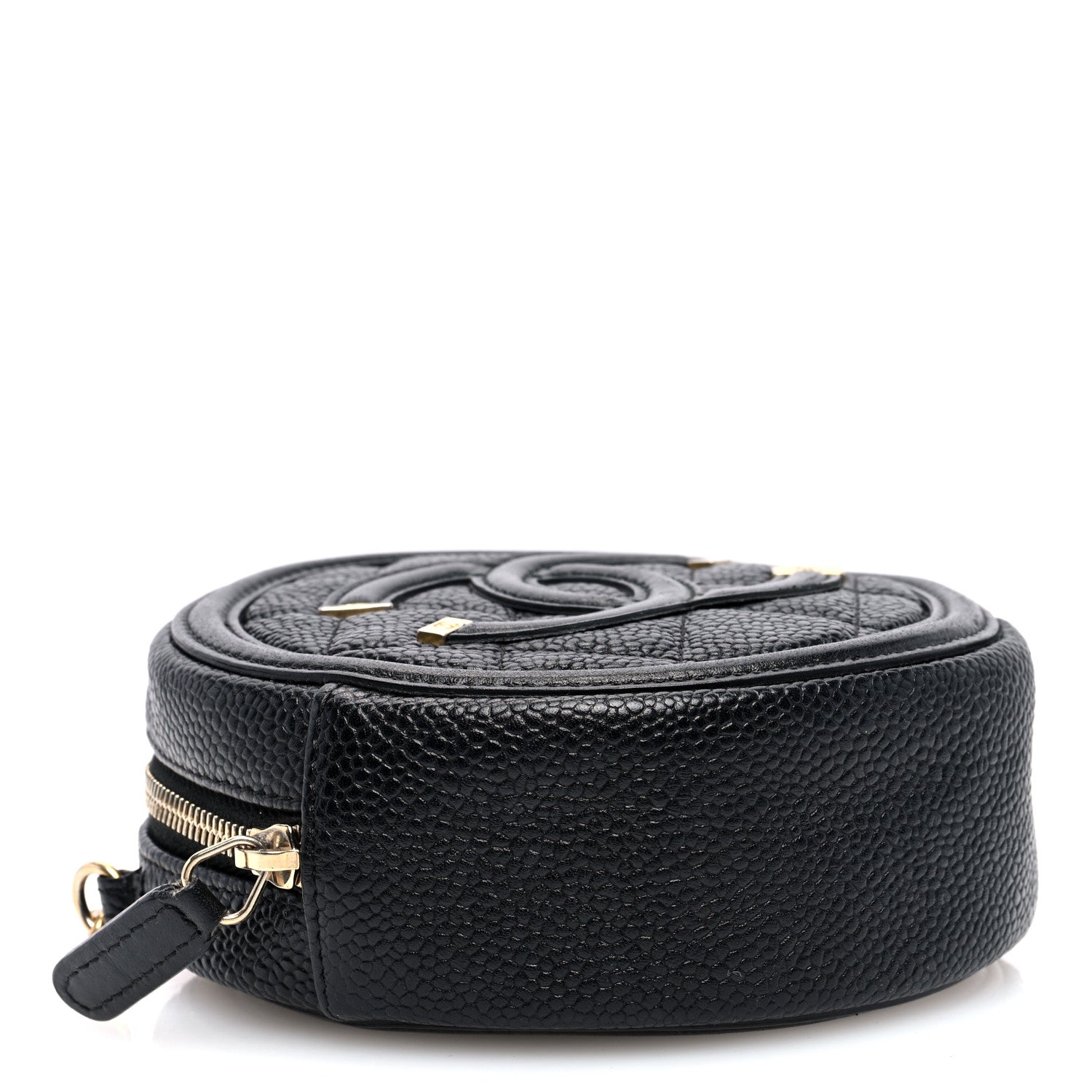 Chanel Caviar Quilted Round Filigree Crossbody Black 4 of 10