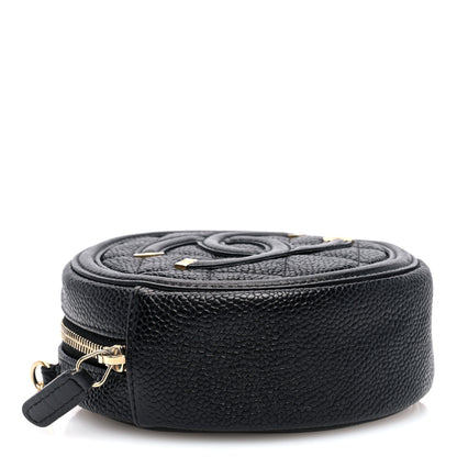 Chanel Caviar Quilted Round Filigree Crossbody Black 4 of 10