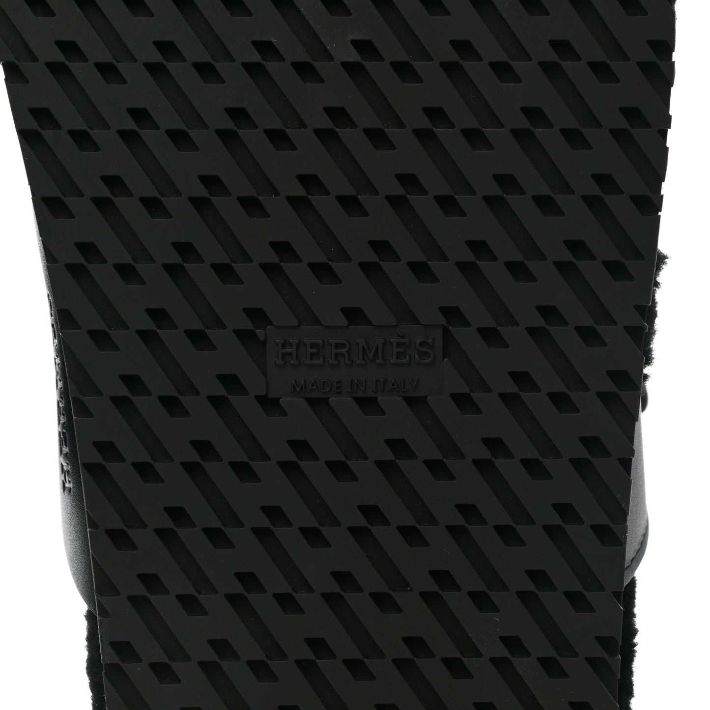 Calfskin Woolskin Womens Chypre Sandals 39.5 Black