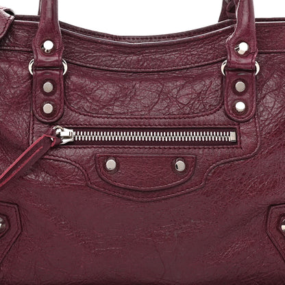 Balenciaga Agneau Classic Silver Hardware S City Violet Prune 8 of 10
