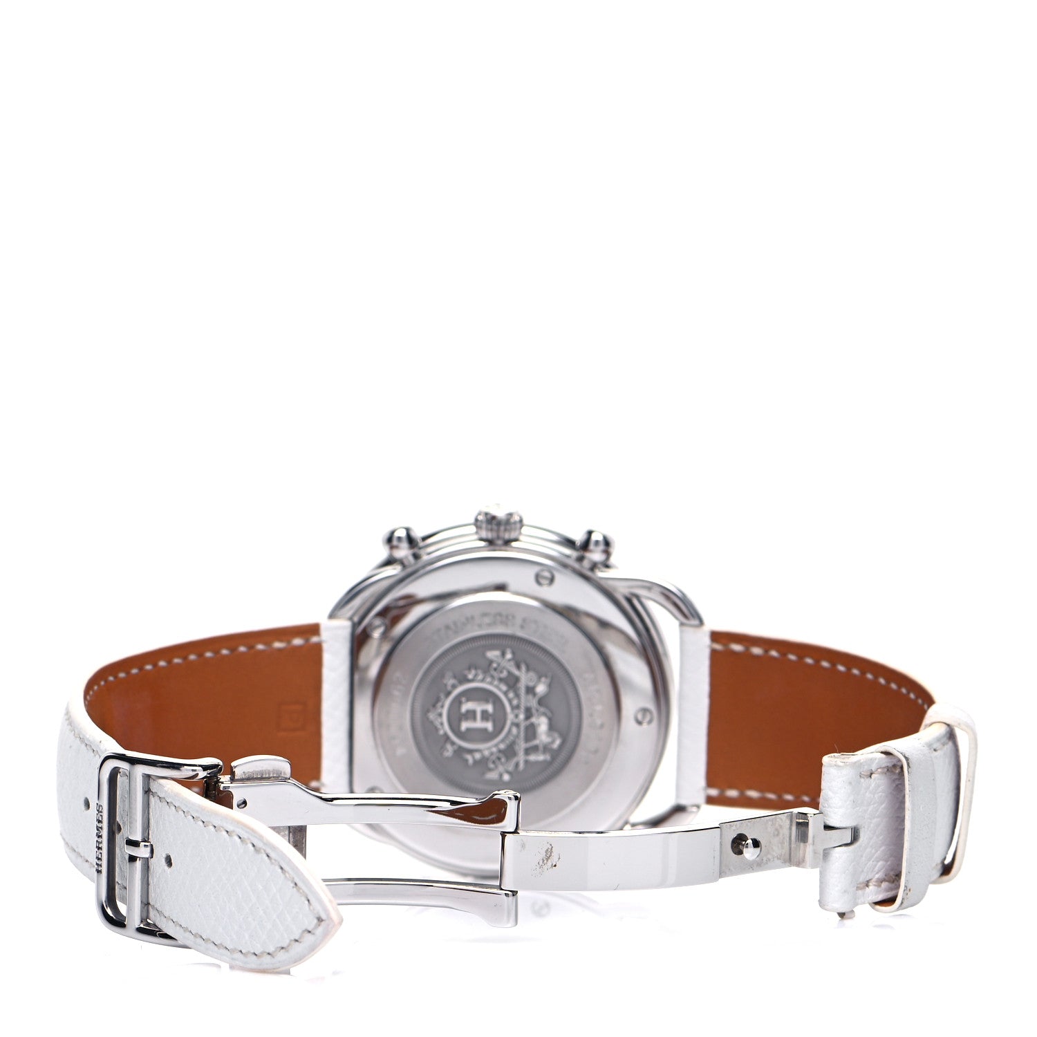 Hermes Stainless Steel Courchevel 43mm Arceau Automatic Watch Blanc 5 of 7