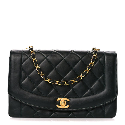 Chanel Lambskin Quilted Medium Single Flap Green 1 of 11