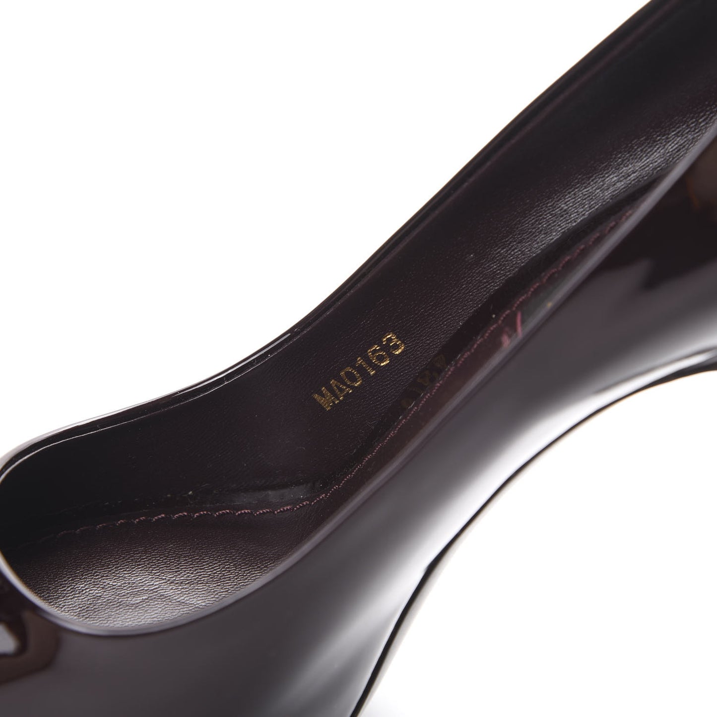 Patent Calfskin Oh Really Peep Toe Pumps 35 Amarante