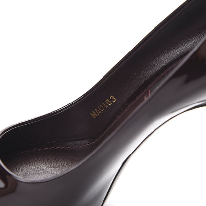 Louis Vuitton Patent Calfskin Oh Really Peep Toe Pumps 35 Amarante 8 of 11