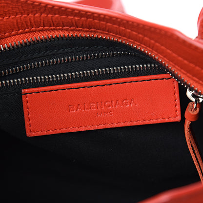 Balenciaga Matte Goatskin Rubber Covered Classic Hardware Mini City Rouge Coquelicot Rouge Braise 5 of 9