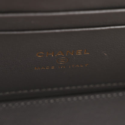 Chanel Lambskin Quilted Small Top Handle Vanity Case With Chain Dark Grey 6 of 12